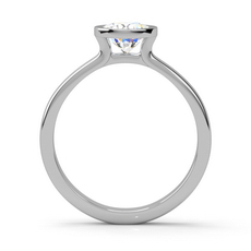 Engagement ring : Rub-over Solitaire with open sides : Samara James
